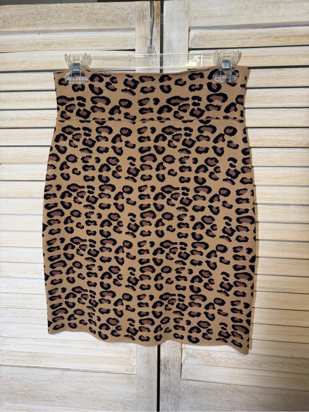 BCBG Maxazria Simone Leopard Bandage Skirt